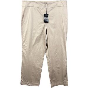 MONROE & MAIN High‑Rise Taper‑Leg Dress Pants Beige Plus Size 18W NWT